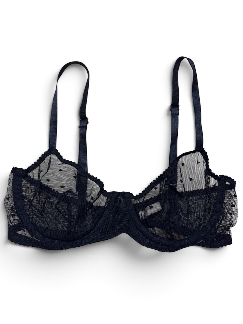 eberjey Sheer Black Lace Underwire Bra